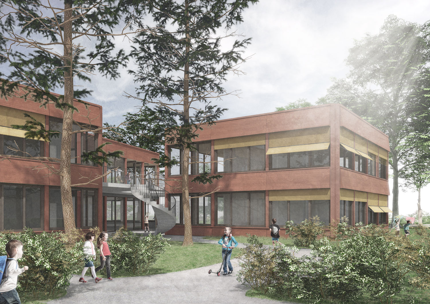 2. Bild zum Projekt 'Neubau 2-fach Kindergarten Schulzentrum Elzmatte'