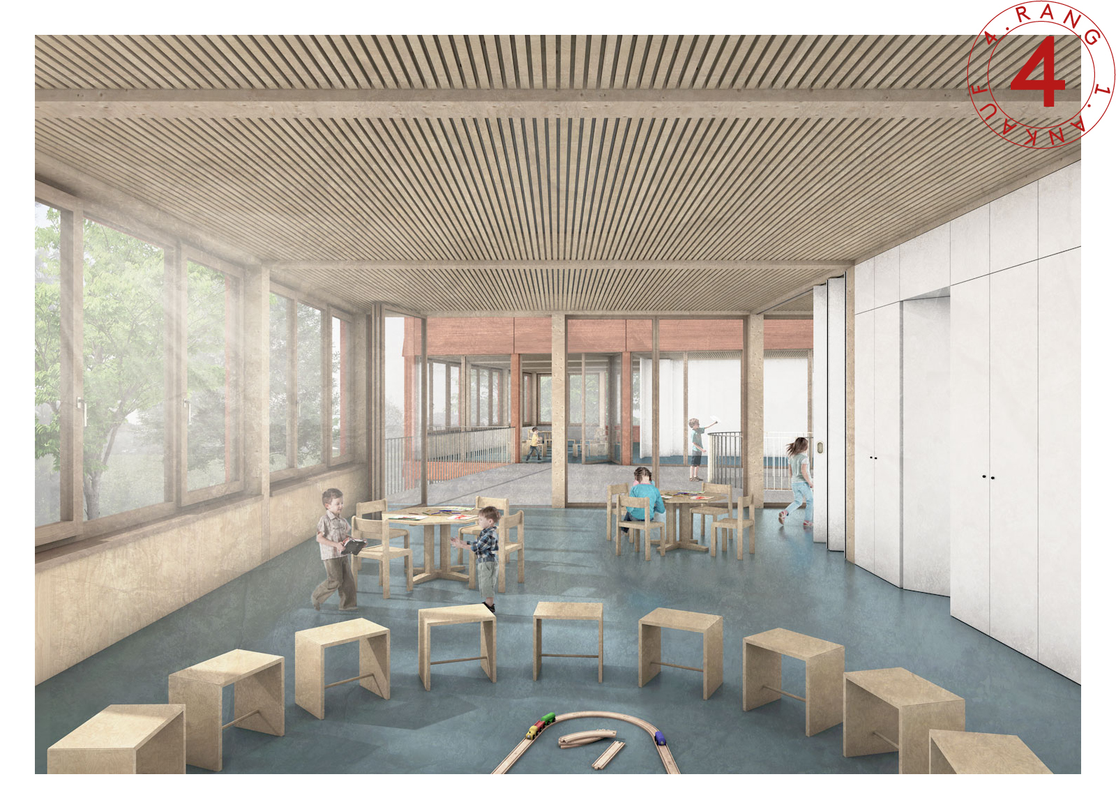 1. Bild zum Projekt 'Neubau 2-fach Kindergarten Schulzentrum Elzmatte'