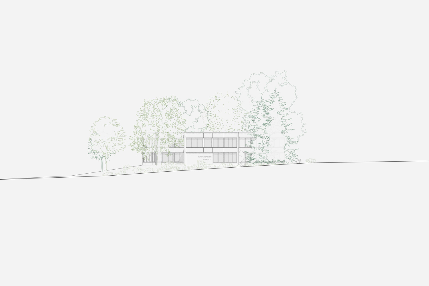 9. Bild zum Projekt 'Neubau 2-fach Kindergarten Schulzentrum Elzmatte'