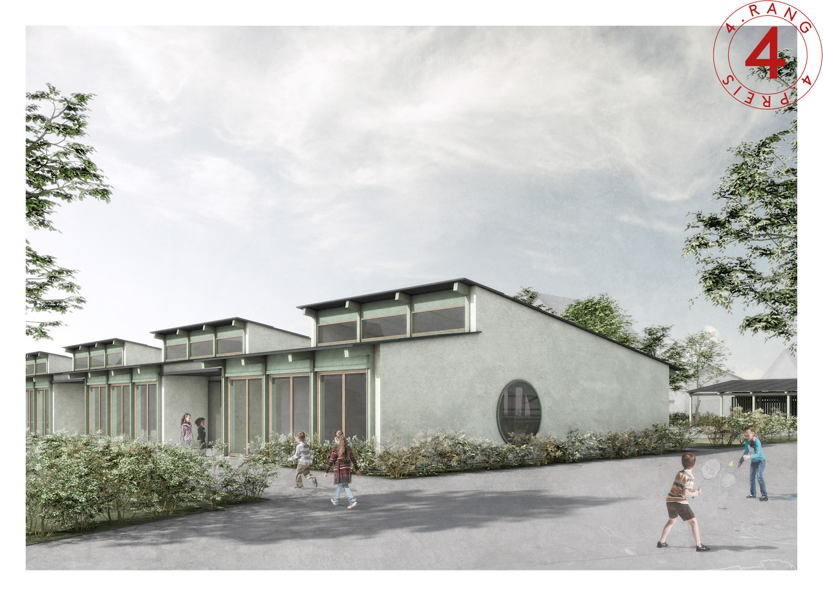 1. Bild zum Projekt 'Neubau dreifach Kindergarten Schulzentrum Kreuzfeld'