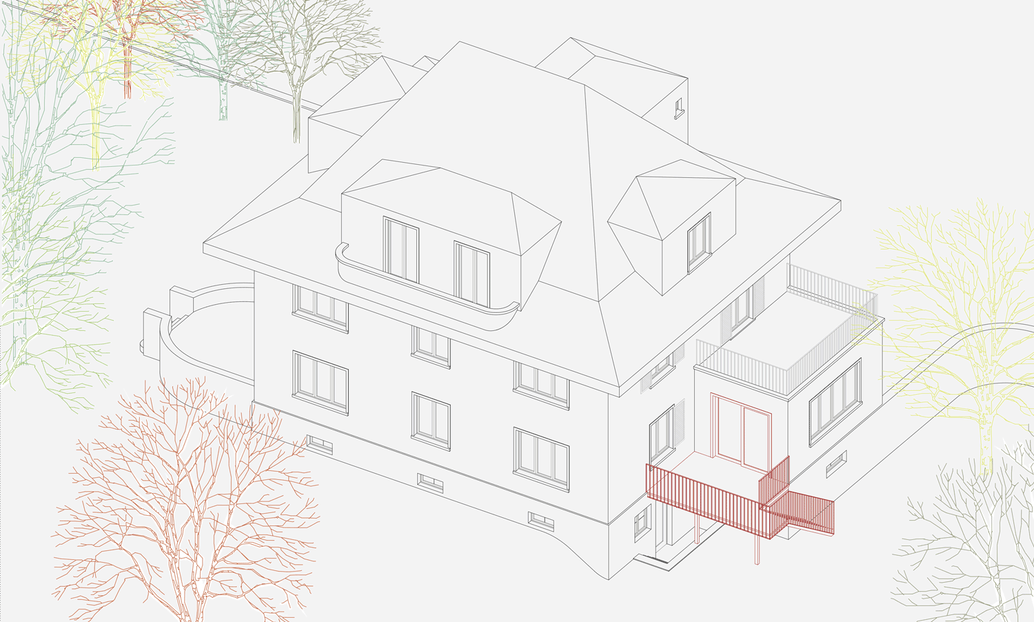 1. Bild zum Projekt 'Studie Gartentreppe Haus Wabern'